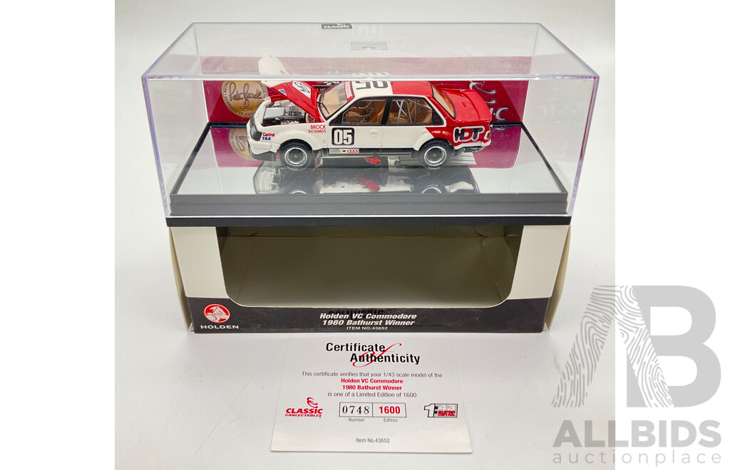 Boxed Classic Carlectables Holden VC Commodore, 1980 Bathurst Winner, 1:43 Scale