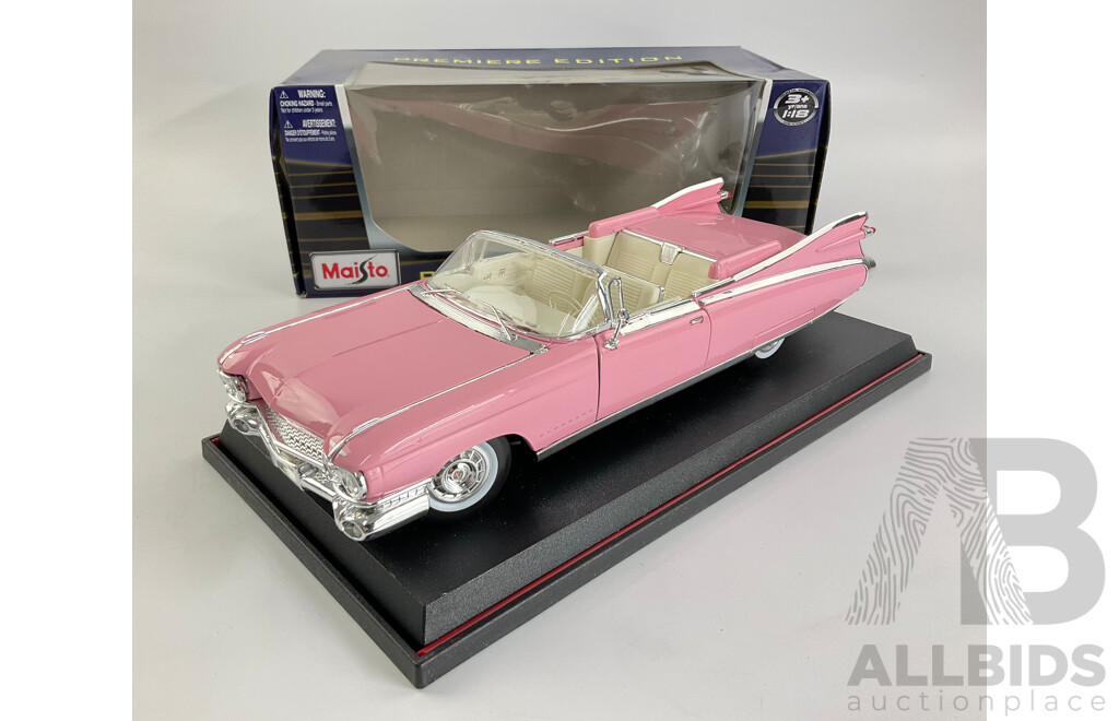 Boxed Maisto Premier Edition Diecast 1959 Cadillac Eldorado Biarritz, 1:18 Scale