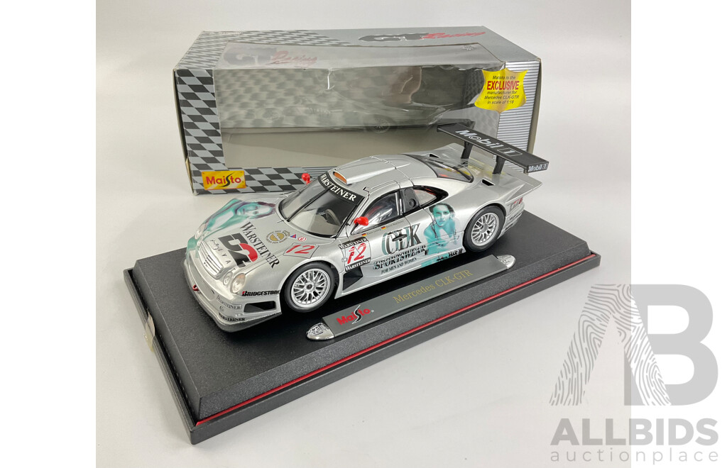 Boxed Maisto GT Racing Diecast Mercedes CLK-GTR, 1:18 Scale