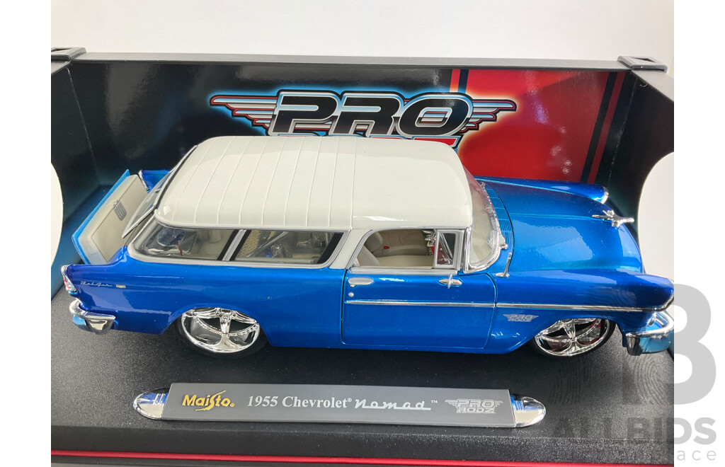 Boxed Maisto Pro Rodz Diecast 1955 Chevrolet Nomad, 1:18 Scale