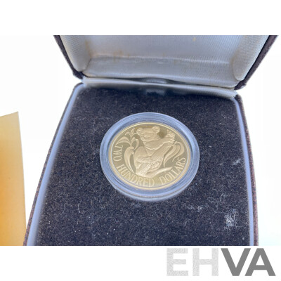 Australian RAM 1980 Gold Two Hundred Dollar Proof Coin, Australian Koala Bear .916