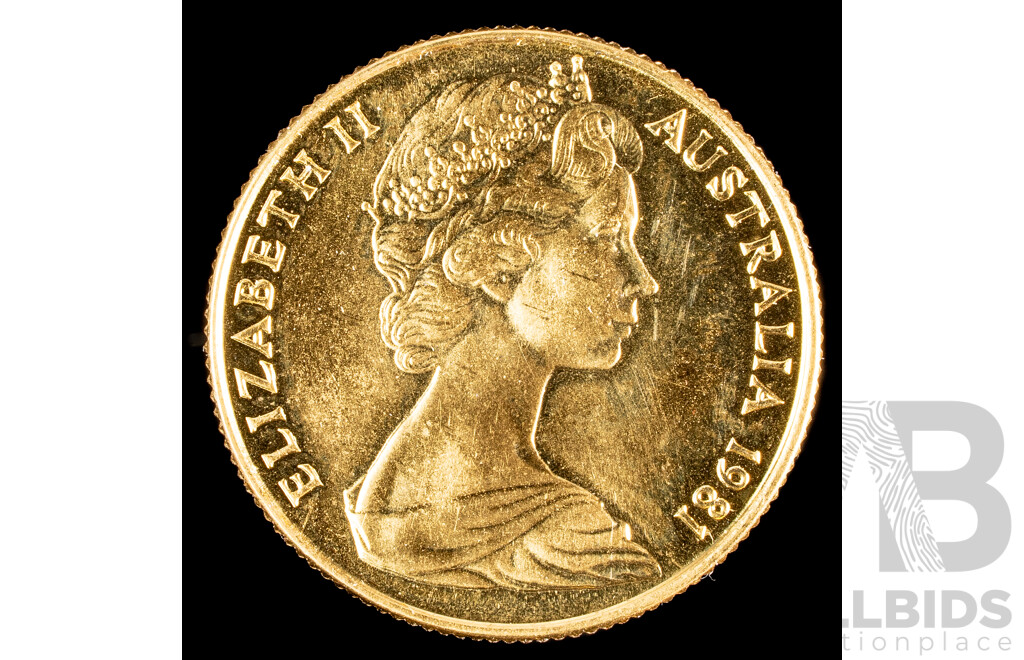 Australian RAM 1981 Gold Two Hundred Dollar Coin, Prince Charles and Lady Diana Wedding .917