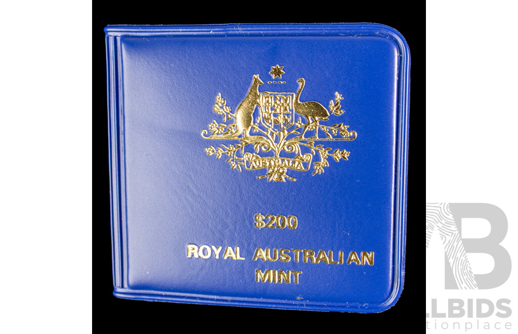 Australian RAM 1980 Gold Two Hundred Dollar Coin, Australian Koala Bear  .917
