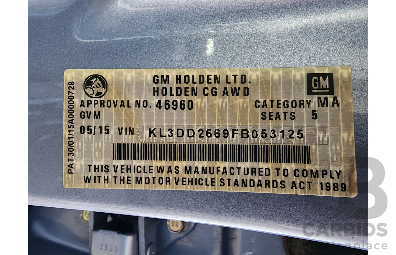 5/2015 Holden Captiva 5 LTZ (awd) CG MY15 4d Wagon Blue 2.2L