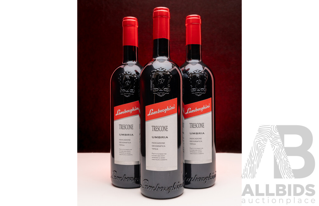 Lamborghini Trescone Cabernet Merlot Sangiovese 750ml - Lot of 3 Bottles - Total RRP $474