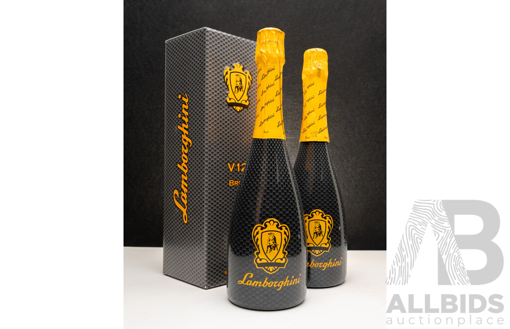 Lamborghini V12 Brut Pinot Noir Chardonnay NV 750ml - Lot of 2 Bottles - Total RRP $378