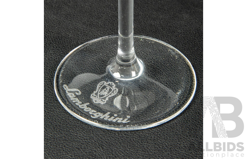 Lamborghini Wines Gift Pack Inc Lucite Branded Bucket, Six Flutes, Champagne Stopper and Gift Bag