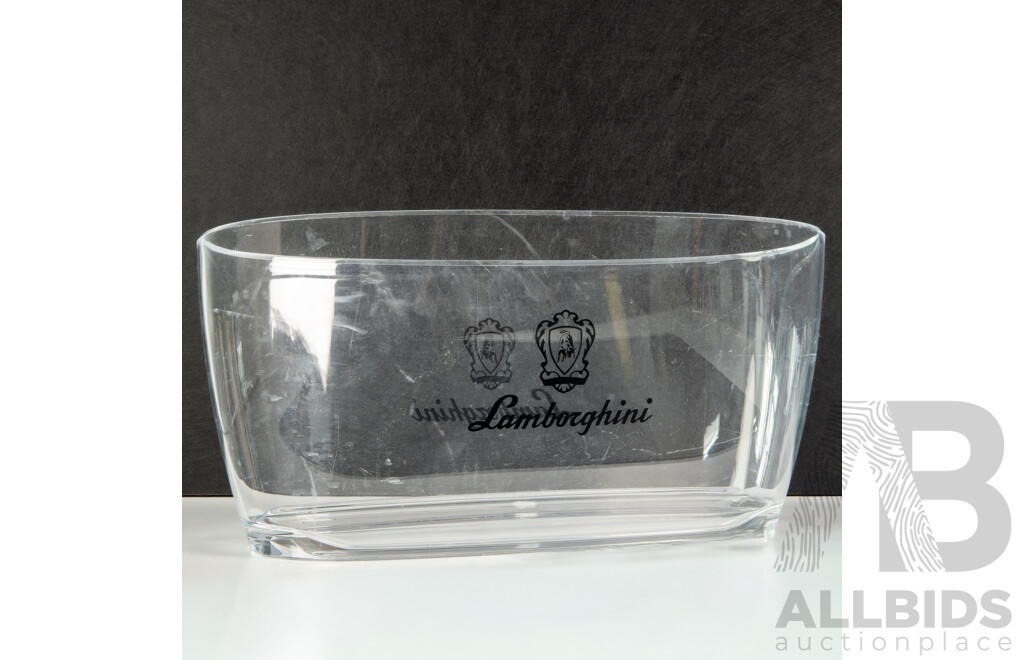 Lamborghini Wines Gift Pack Inc Two Bottle Lucite Branded Bucket, Six Flutes, Champagne Stopper and Gift Bag