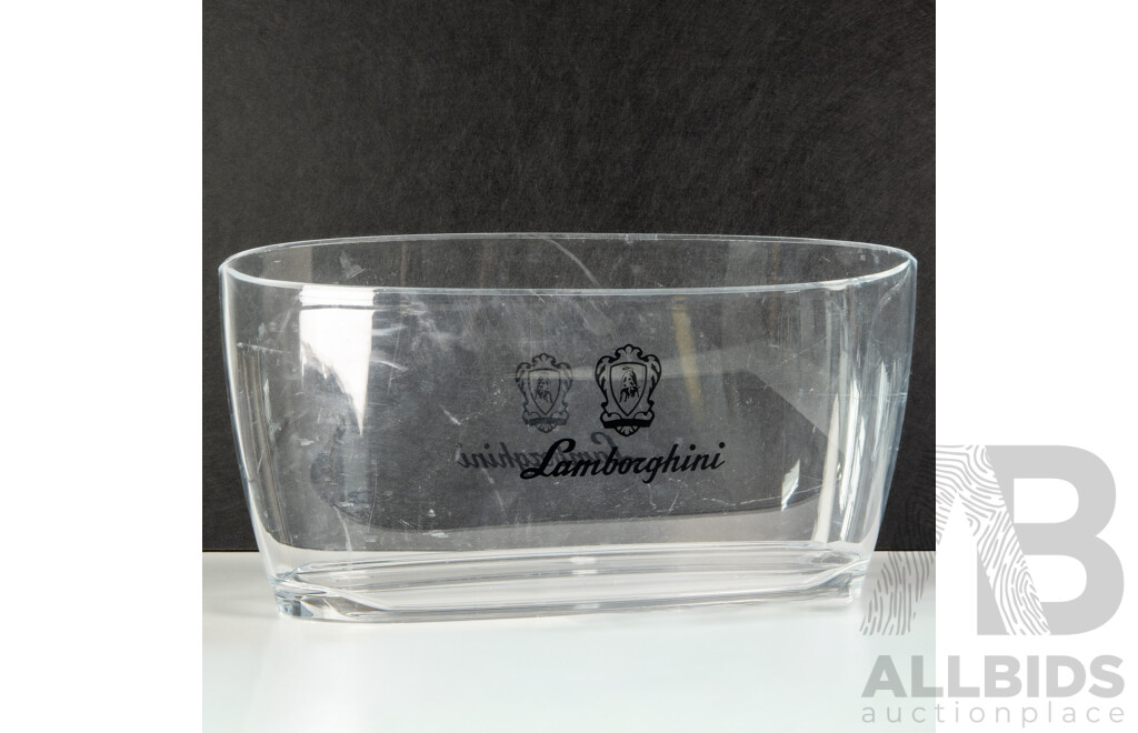 Lamborghini Wines Gift Pack Inc Two Bottle Lucite Branded Bucket, Six Flutes, Champagne Stopper and Gift Bag