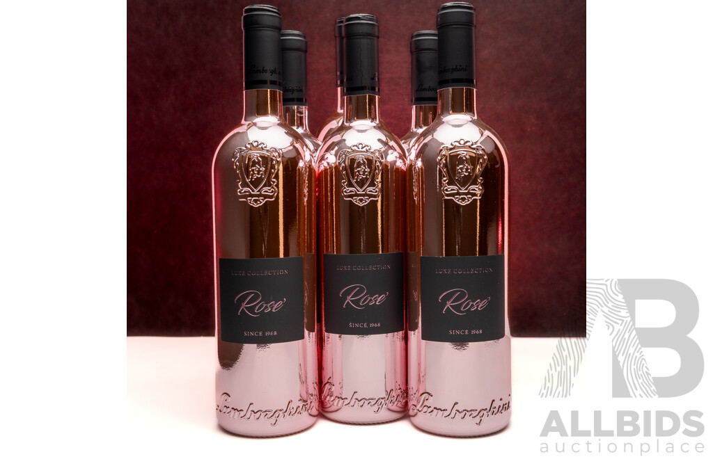 Lamborghini Luxe Rose Merlot 2022 750ml - Case of 6 Bottles - Total RRP $1194