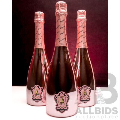 Lamborghini Zero Alcohol Organic Sparkling Rose 750ml - Lot of 3 Bottles - Total RRP $387