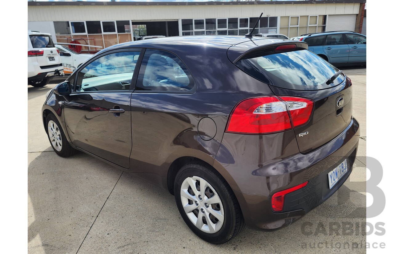 7/2016 Kia RIO S UB MY16 3d Hatchback Brown 1.4L