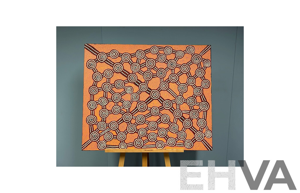 Indigenous Art Work Brenda Napurrula 76X92CM