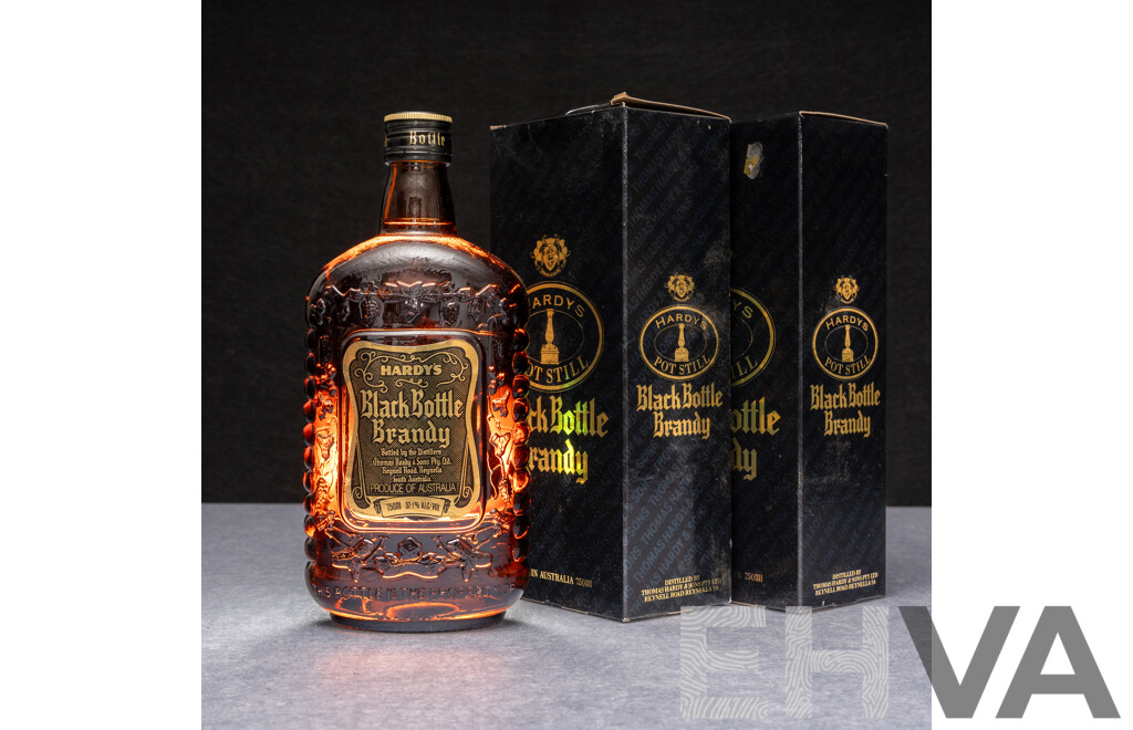 Hardys Black Bottle Brandy in Presentation Box X 2