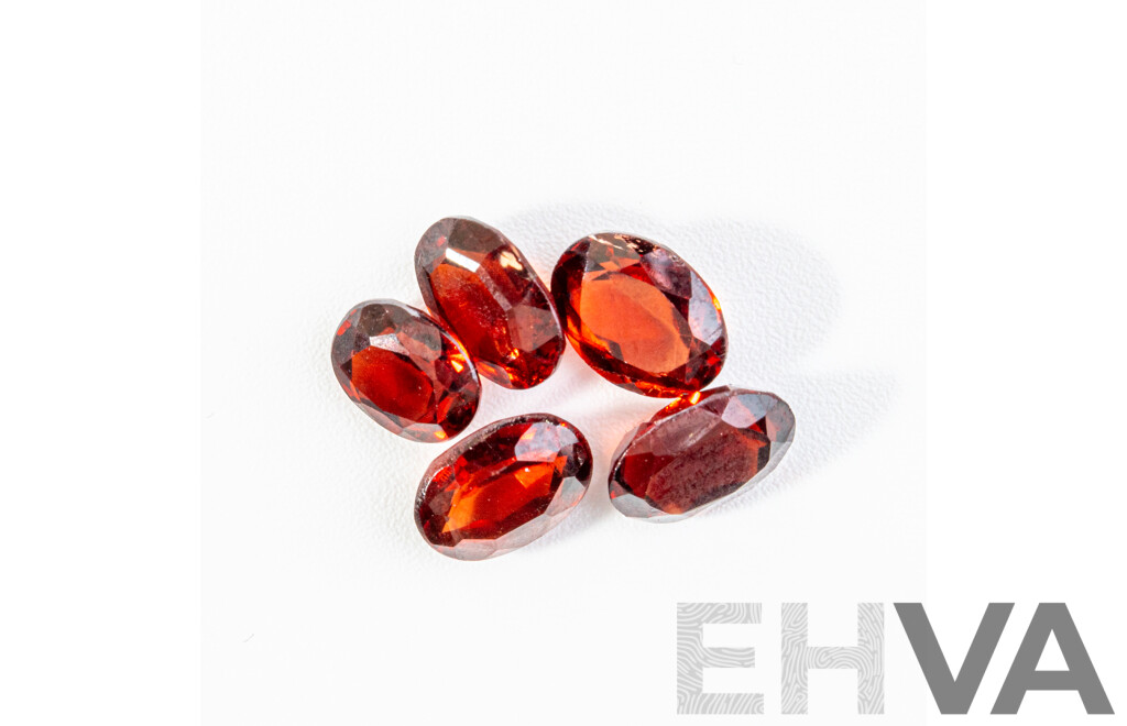 Garnet (5) Oval Cut Gemstones, 8.65ct