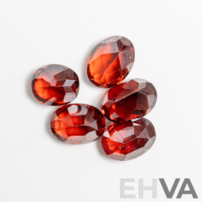 Garnet (5) Oval Cut Gemstones, 8.65ct
