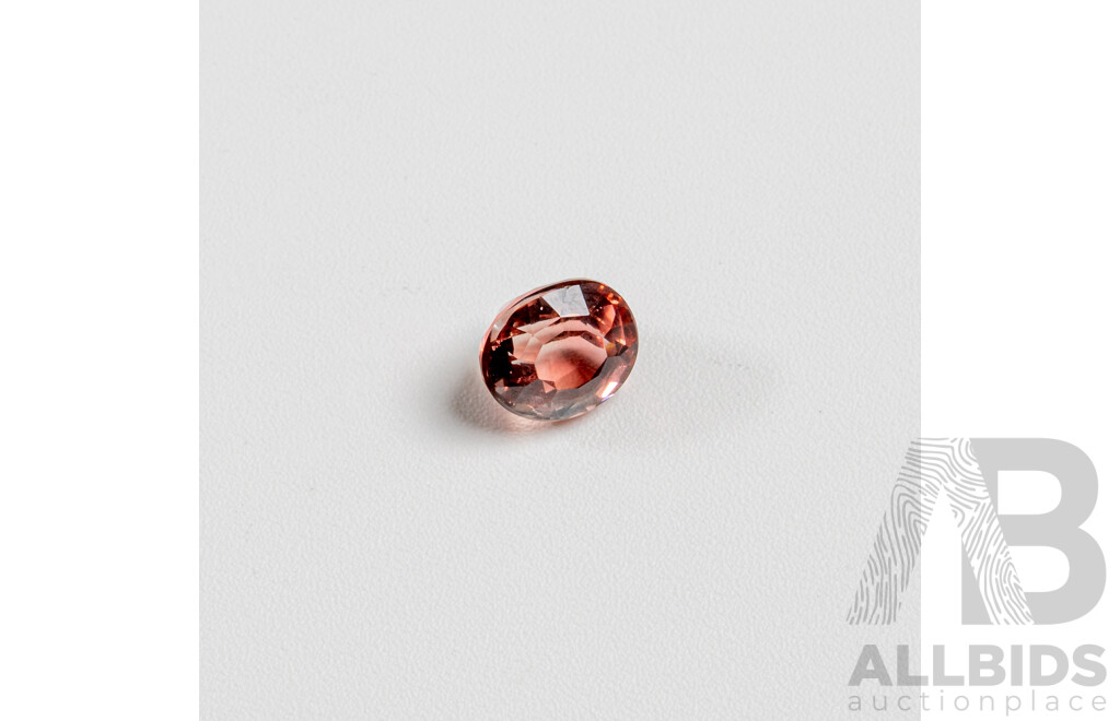 Tourmaline Rubellite Single Oval Cut Gemstone, 1.85ct
