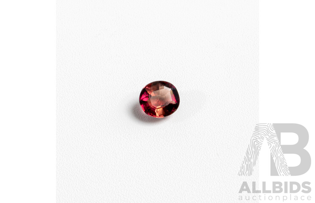 Tourmaline Rubellite, Single Unset Oval Cut Gemstone, 0.75ct