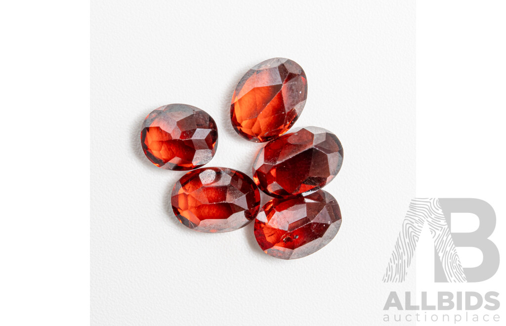 Garnet (5) Oval Cut Gemstones, 8.65ct
