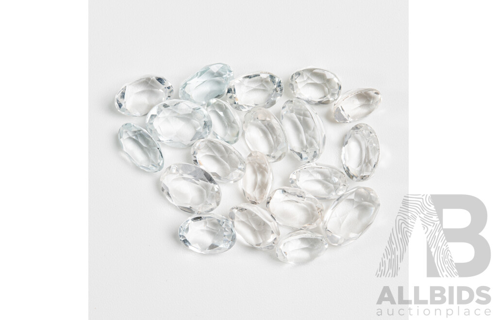 Topaz White (20) Oval Cut Unset Gemstones, 50.20ct