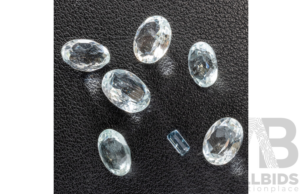 Aquamarine (7) Natural Gemstones, 19.20ct