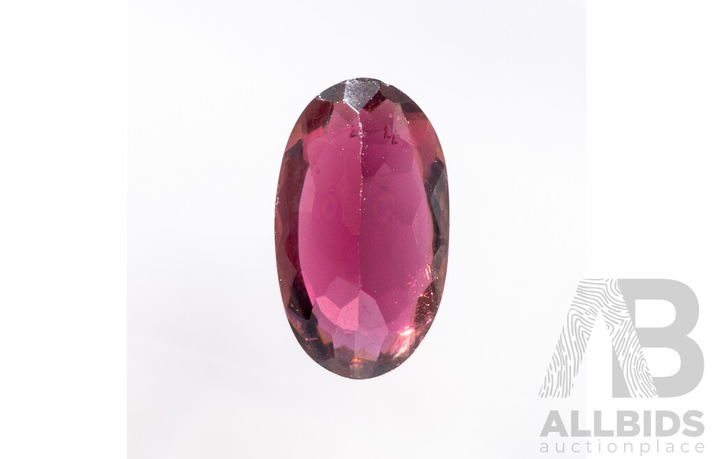 Rubellite Tourmaline, (1) Oval Cut Natural Gemstone, 1.65ct