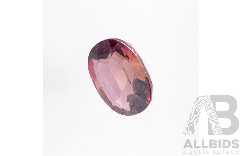 Rubellite Tourmaline (1) Natural Oval Cut Gemstone, 1.05ct