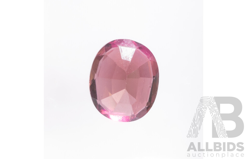 Rubellite Tourmaline (1) Natural Oval Cut Gemstone, 1.05ct
