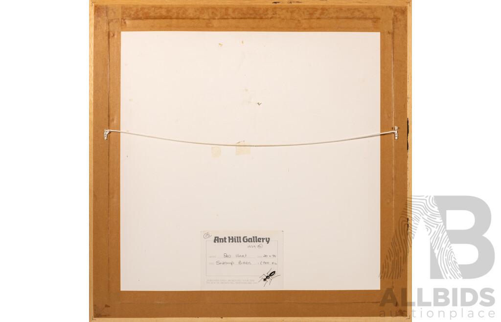 Pro Hart, (20th Century, Australian, 1928-2006), Swamp Birds, Oil on Board