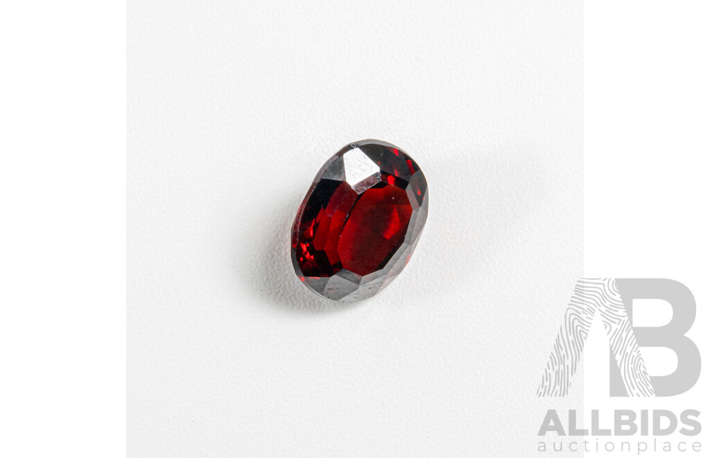 Garnet, Single Unset Oval Cut Gemstone, 4.75ct