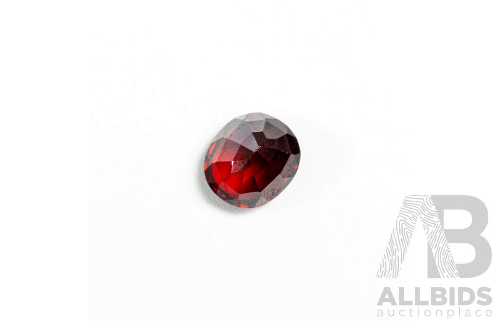 Garnet, Single Unset Oval Cut Gemstone, 4.75ct