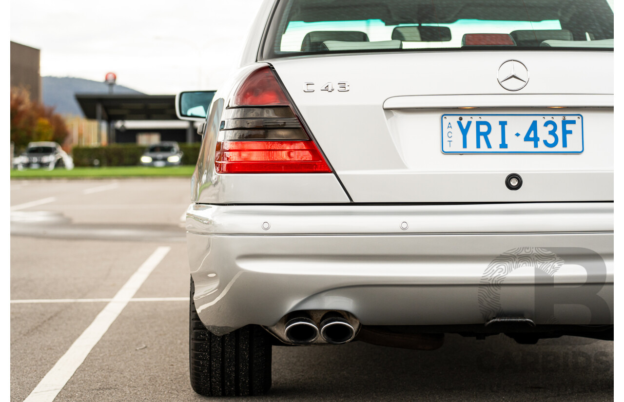 7/1998 Mercedes Benz C43 AMG W202 4d Saloon Zircon Silver Metallic V8 4.3L