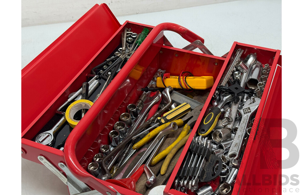 Tool Box with Assorted Hand Tools