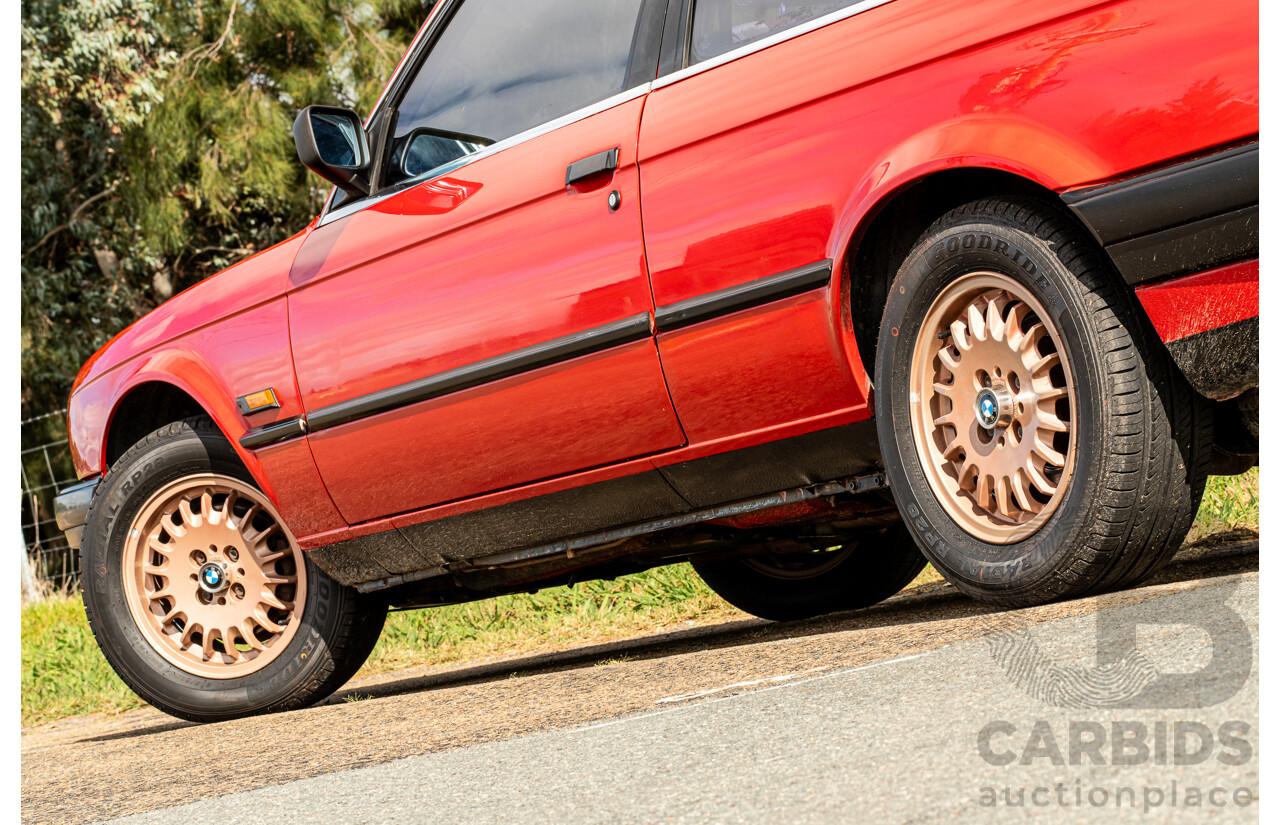 9/1988 BMW 320i E30 2d Coupe Zinoberrot (Vermillion) Red 2.0L