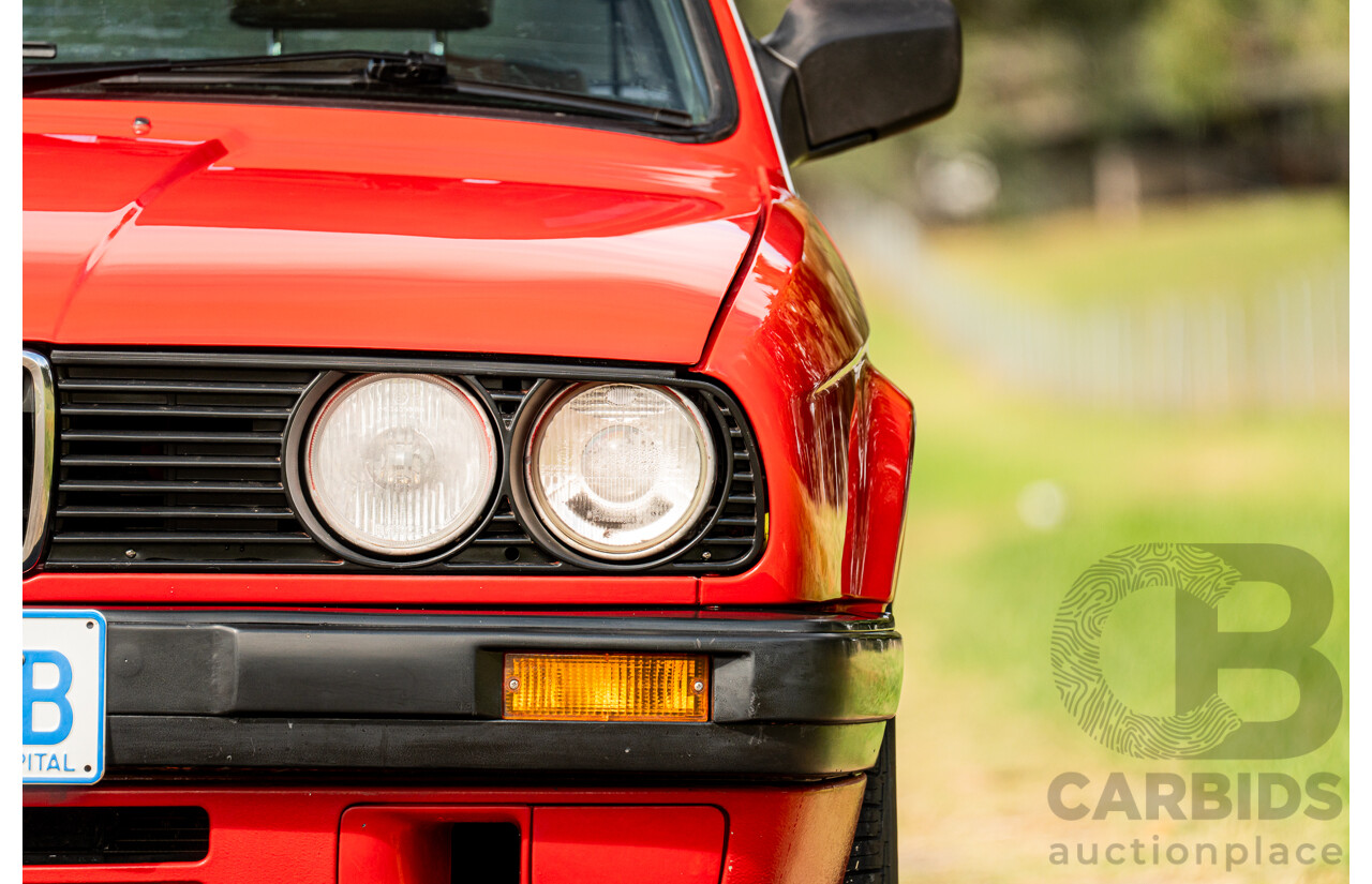 9/1988 BMW 320i E30 2d Coupe Zinoberrot (Vermillion) Red 2.0L