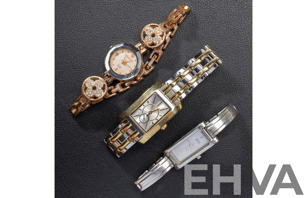 Citizen Petite Eco-drive Watch G620-S058384, Wanyi Quartz 9074 & Goldmark G556714 Watches