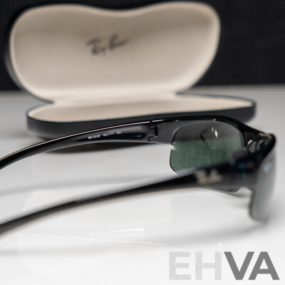 Rayban Sunglasses, RB 4039 601/71 3N, Black Half Rimless Made in Italy
