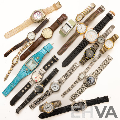 Collection of (19) Vintage Ladies Watches Including CK & JAG
