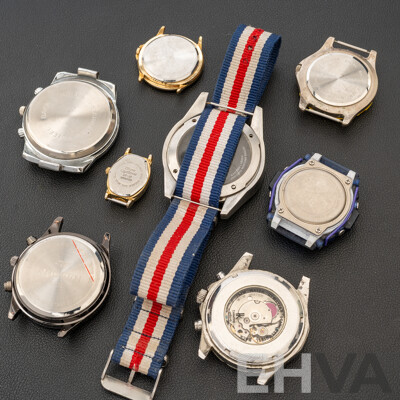 Collection of (8) Watch (faces Only) Including Baby-G