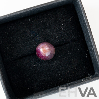 Star Ruby, Single Unset 9mm Bullet Gemstone, 8.6ct