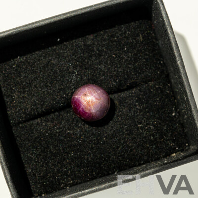 Star Ruby, Single Unset 9mm Bullet Gemstone, 8.6ct