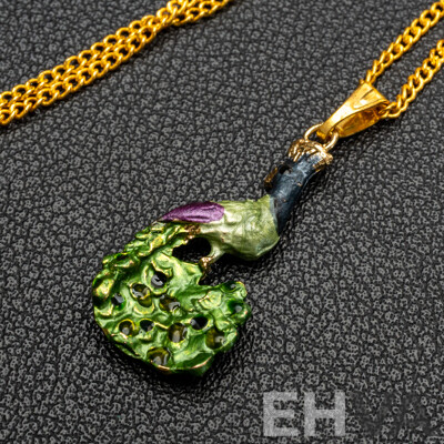 Cloisonne Kangaroo with Joey & Peacock (with Pendant) Bejewelled Trinket Boxes