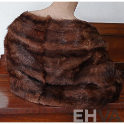 Vintage Mink Fur Wrap with Tail Fringe, Stephen Dattner London Melbourne