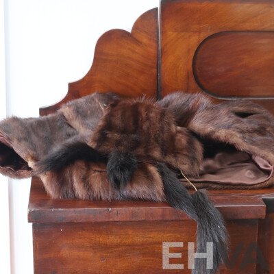 Vintage Mink Fur Wrap with Tail Fringe, Stephen Dattner London Melbourne