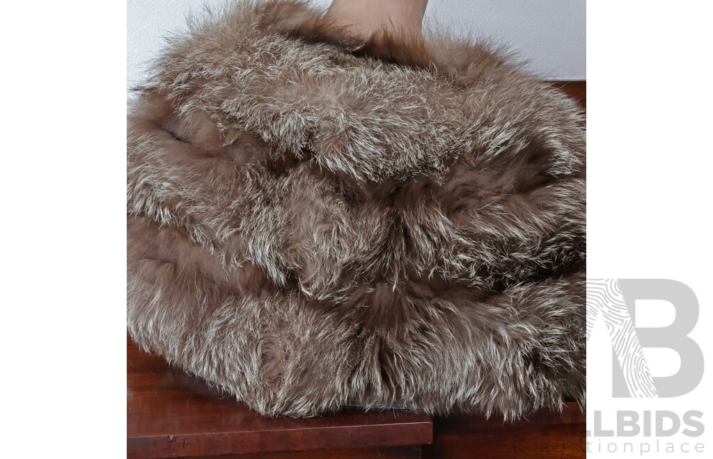Vintage Silver Fox Fur Shawl, Suit S-M - a Cornelius Original Sydney