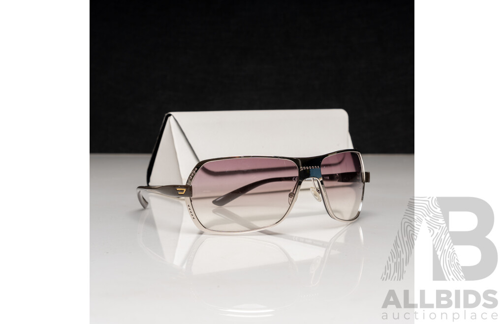 Diesel Vintage Silver Wrap Sunglasses, DS 0059 HYRK 115