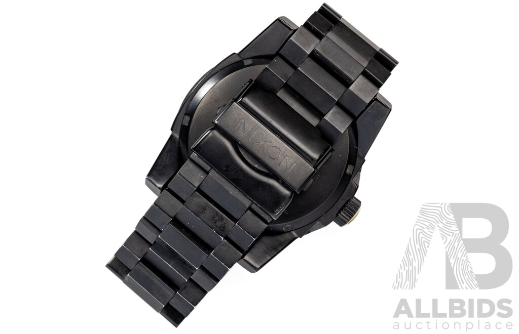 Nixon Take Charge 'The Corporal' Black & Gold 48mm Mens Watch