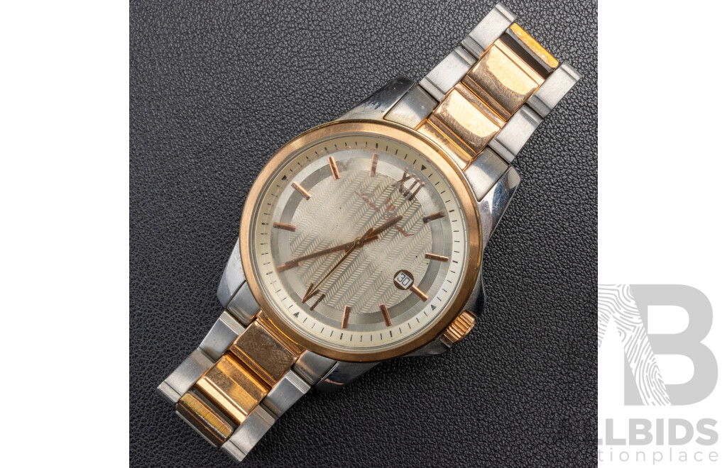 Lucien Piccard Breithorn Mens Dress Watch, 112001093, 48mm Two Tone