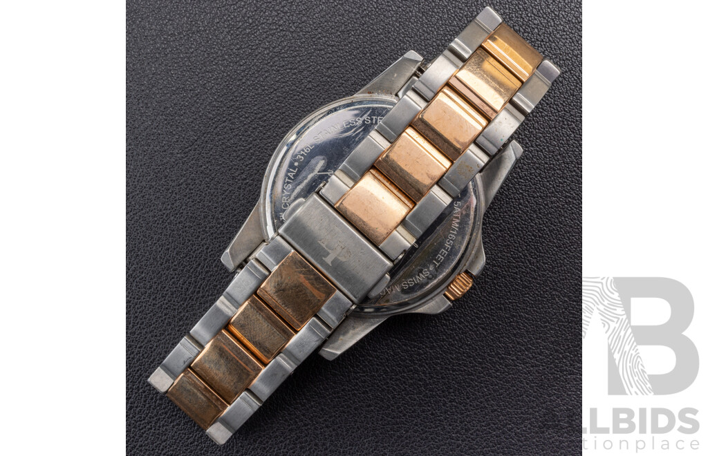 Lucien Piccard Breithorn Mens Dress Watch, 112001093, 48mm Two Tone