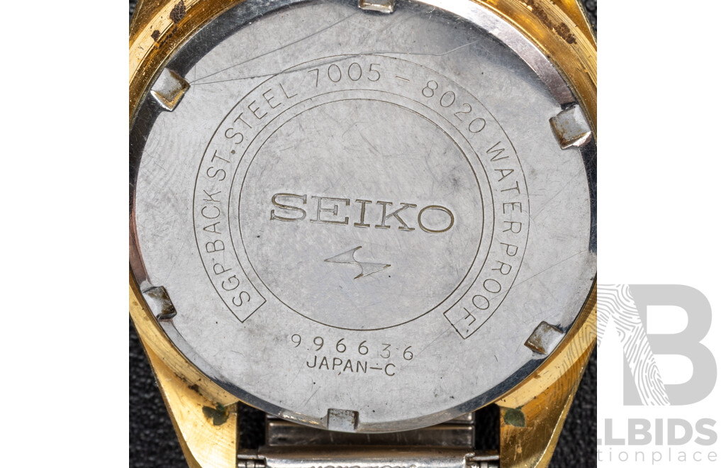 Seiko Vintage Mens Watch 7005-8020 & Seiko DX Automatic 25 Jewels Watch 6106-8030